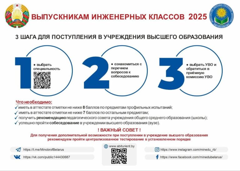 Выпускникам инженерных классов приготовиться!