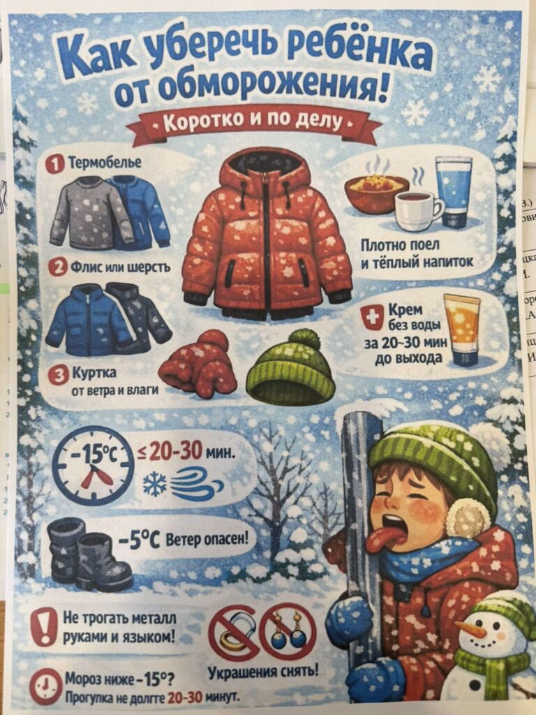 Как уберечь ребёнка от обморожения!