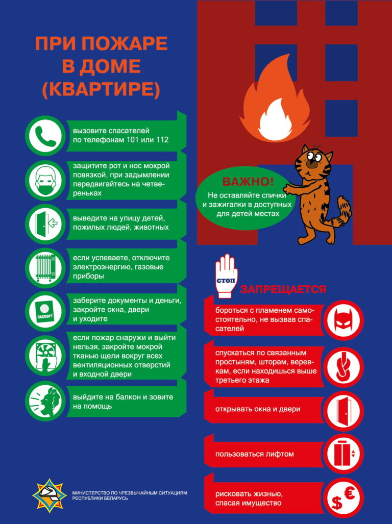 Что делать при пожаре в доме