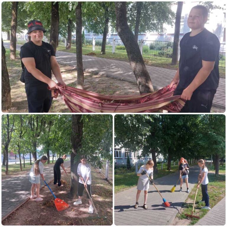 Лето с пользой: школьный двор преображается благодаря нашим ребятам!