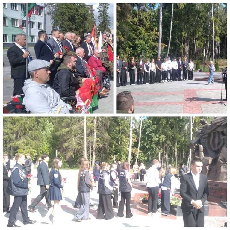 Митинг у мемориала «Погибшим мирным гражданам г. Могилева»
